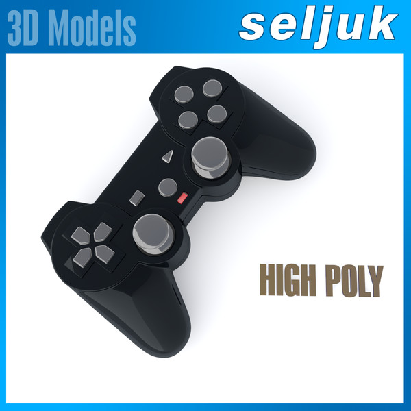 ps3 gamepad 3d 3ds - PS3 Gamepad Joystick by seljuks