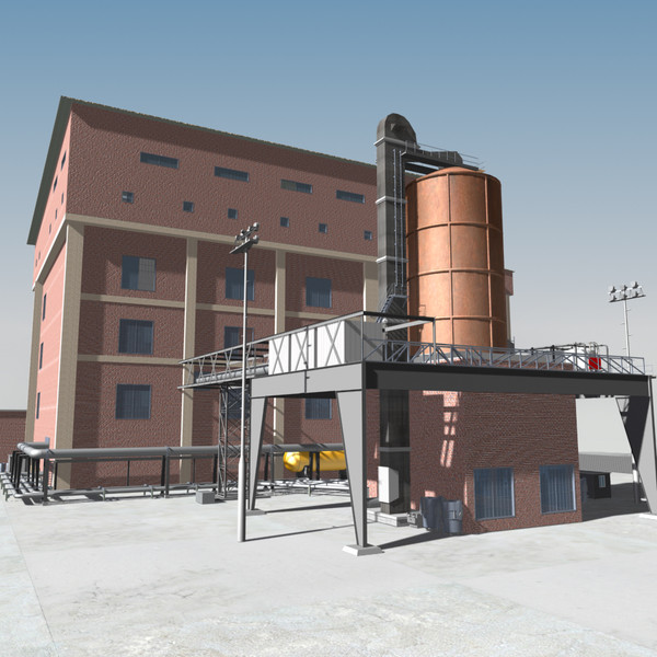 factory refinery 3d model - Factory03 by Imagework