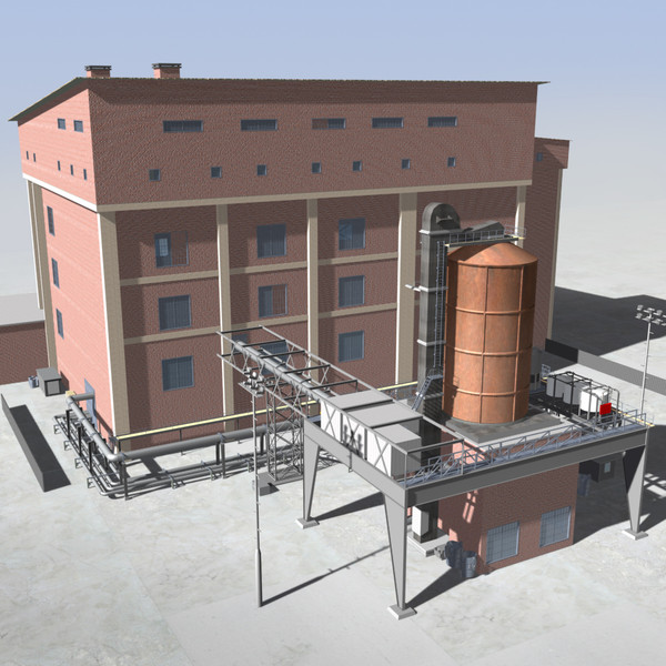 factory refinery 3d model - Factory03 by Imagework
