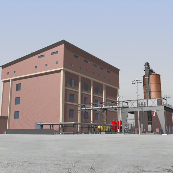 factory refinery 3d model - Factory03 by Imagework
