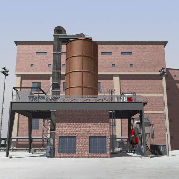 factory refinery 3d model - Factory03 by Imagework