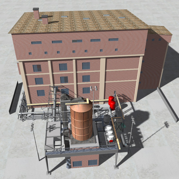 factory refinery 3d model - Factory03 by Imagework