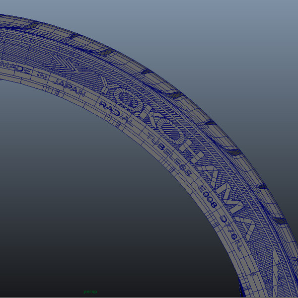 3d model of yokohama s-drive tire rim - Tire s-drive by DimitarK