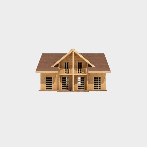 3d log wooden house model - Log House - 180 by GIOLETS
