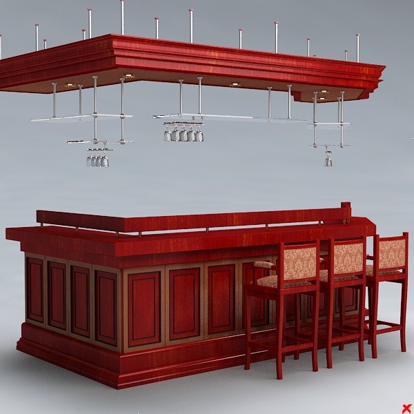 3ds max bar counter - Bar counter012.rar by Fworx