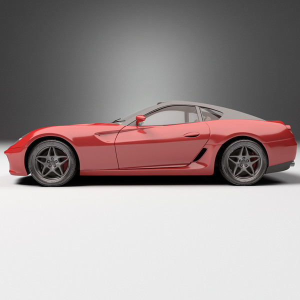 realistic ferrari 599 3d max - Ferrari 599 by 3d_molier