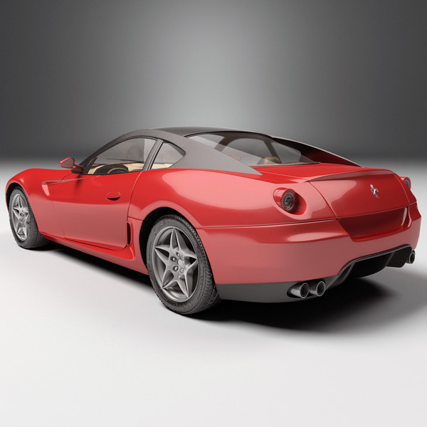 realistic ferrari 599 3d max - Ferrari 599 by 3d_molier