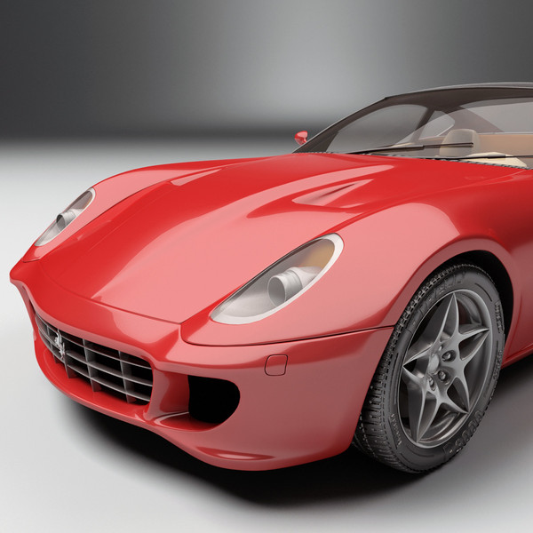 realistic ferrari 599 3d max - Ferrari 599 by 3d_molier