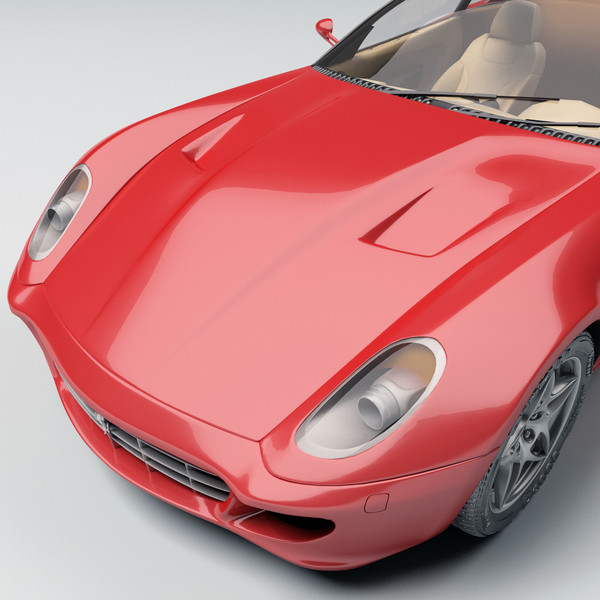 realistic ferrari 599 3d max - Ferrari 599 by 3d_molier
