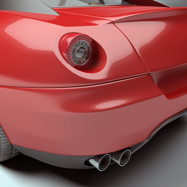 realistic ferrari 599 3d max - Ferrari 599 by 3d_molier