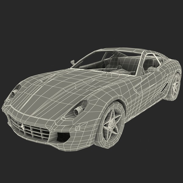 realistic ferrari 599 3d max - Ferrari 599 by 3d_molier