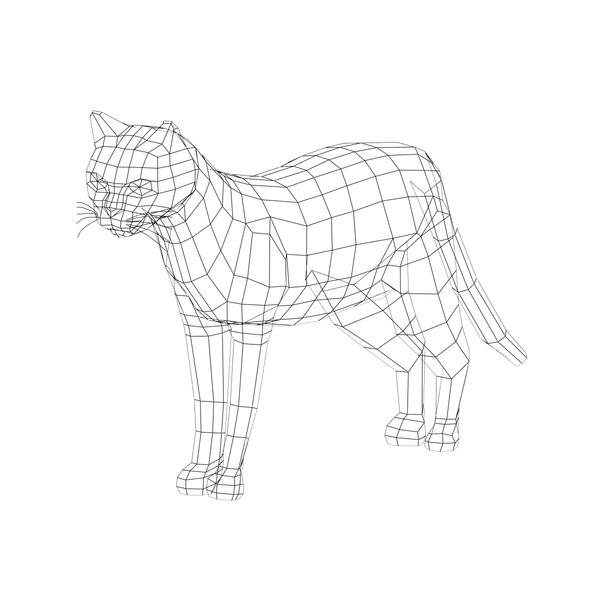 max cat pet - Cat low poly by virtualclay
