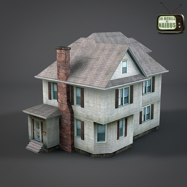 3dsmax house clapboard siding - Clapboard Siding House (1) by NesAn Studio