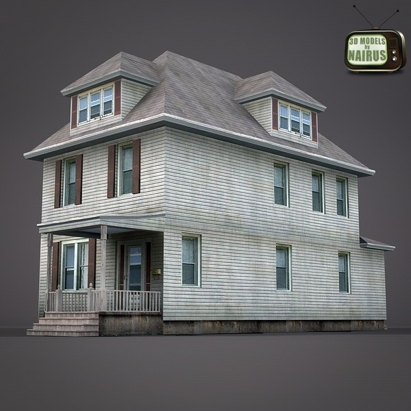 3dsmax house clapboard siding - Clapboard Siding House (1) by NesAn Studio