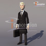 cartoon business man 3d ma