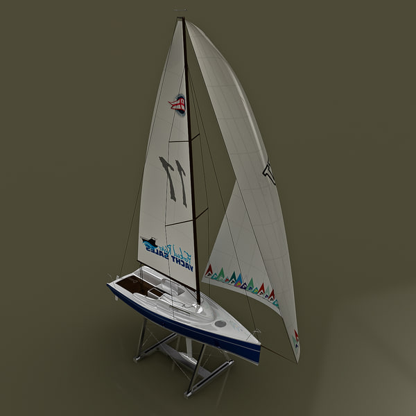 yacht columbia 3d model - Yacht Columbia Sail... by Leeift