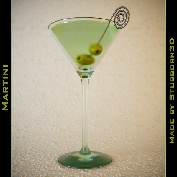 3d model martini cocktails - Martini Cocktails by Stubborn3D