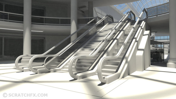 3d shopping mall model - SHOPPING MALL by ScratchFX