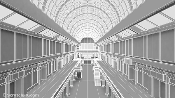 3d shopping mall model - SHOPPING MALL by ScratchFX