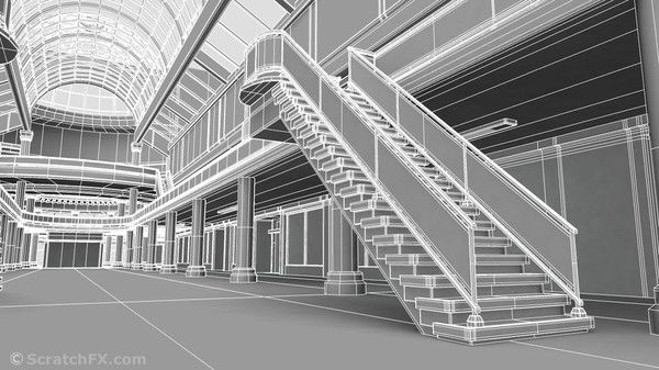 3d shopping mall model - SHOPPING MALL by ScratchFX