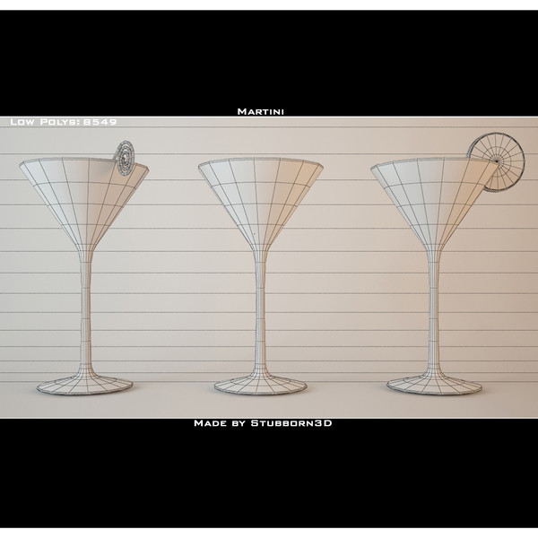 3d model martini cocktails - Martini Cocktails by Stubborn3D