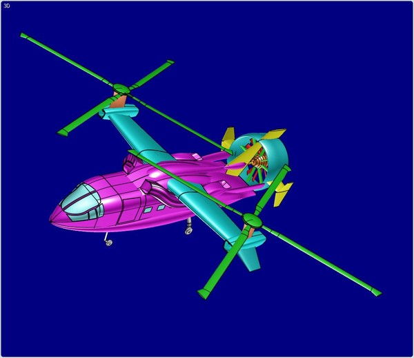 hybrid helicopter airplane assembly 3dm - Hybrid Helicopter Airplane Assembly Model... by RodgerSaintJohn