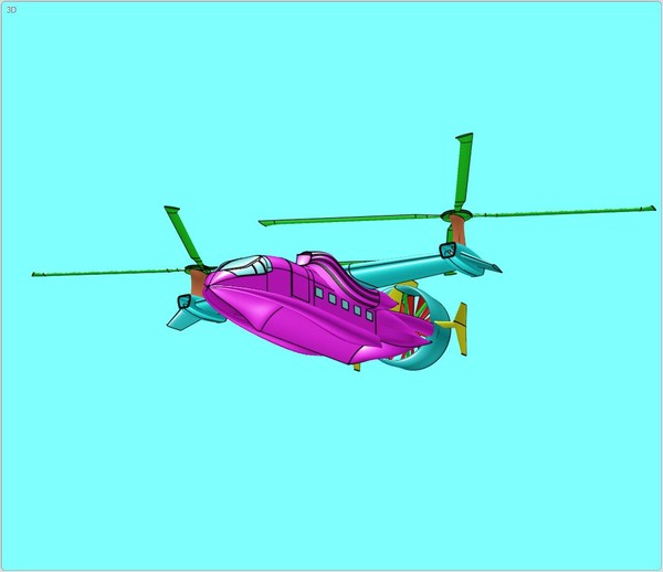 hybrid helicopter airplane assembly 3dm - Hybrid Helicopter Airplane Assembly Model... by RodgerSaintJohn