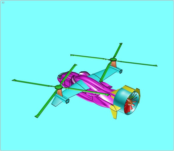 hybrid helicopter airplane assembly 3dm - Hybrid Helicopter Airplane Assembly Model... by RodgerSaintJohn