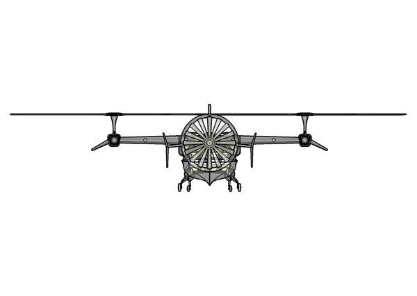 hybrid helicopter airplane assembly 3dm - Hybrid Helicopter Airplane Assembly Model... by RodgerSaintJohn