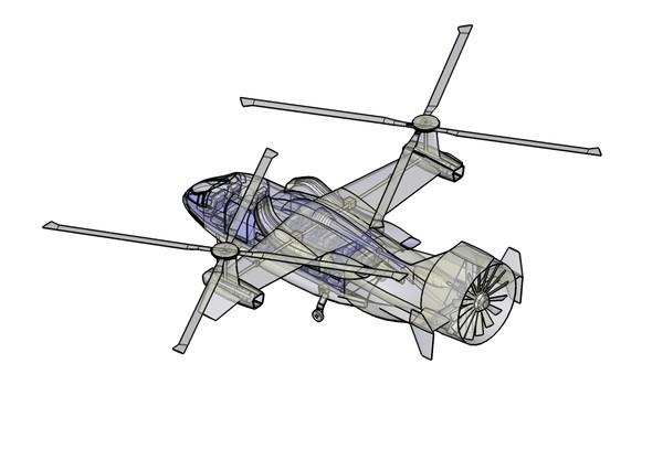 hybrid helicopter airplane assembly 3dm - Hybrid Helicopter Airplane Assembly Model... by RodgerSaintJohn