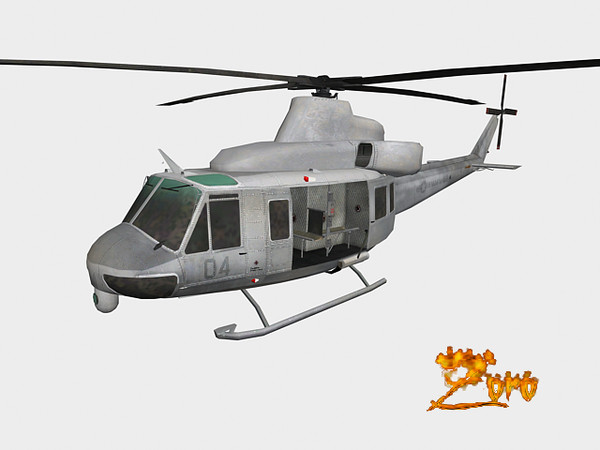 uh-y1 venom super huey 3ds - Super Huey Venom UH-Y1 by explorer3D