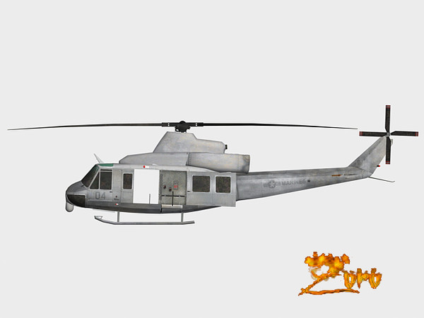 uh-y1 venom super huey 3ds - Super Huey Venom UH-Y1 by explorer3D