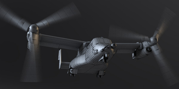 3d mv22 mv22b - MV-22b st1 by OODINDD
