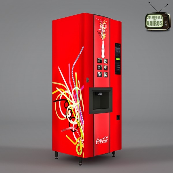 maya red coca cola vending machine - Coca Cola Vending Machine by NesAn Studio