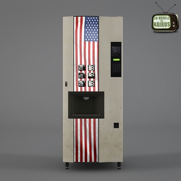 3d american vending machine model - American Flag Vending Machine by NesAn Studio