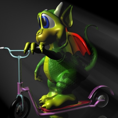 cute cartoon dragon rigged 3d 3ds - Cute Cartoon Dragon RIGGED by supercigale