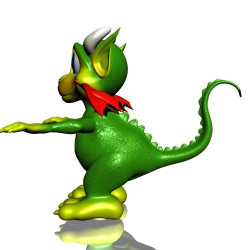 cute cartoon dragon rigged 3d 3ds - Cute Cartoon Dragon RIGGED by supercigale