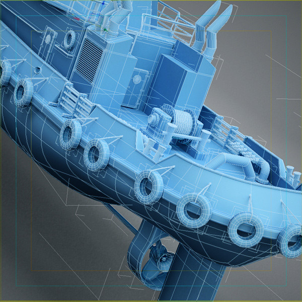 tug boat tugboat 3ds - TugBoat by QLEE