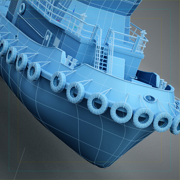 tug boat tugboat 3ds - TugBoat by QLEE