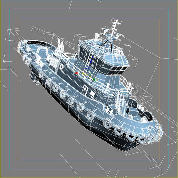 tug boat tugboat 3ds - TugBoat by QLEE