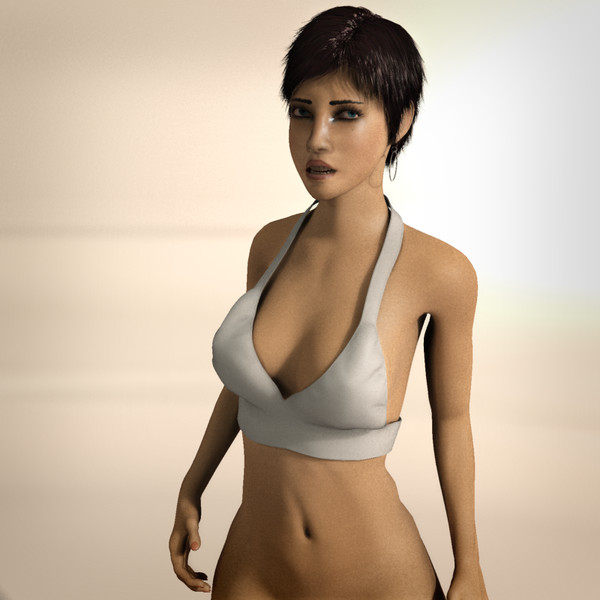 skin - 3d model - Amber - rigged female (3ds max) by Damian2k