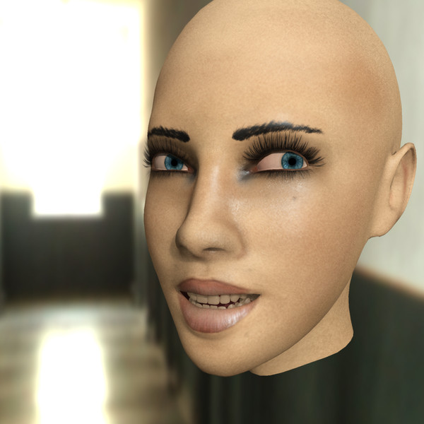 skin - 3d model - Amber - rigged female (3ds max) by Damian2k