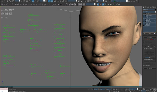skin - 3d model - Amber - rigged female (3ds max) by Damian2k