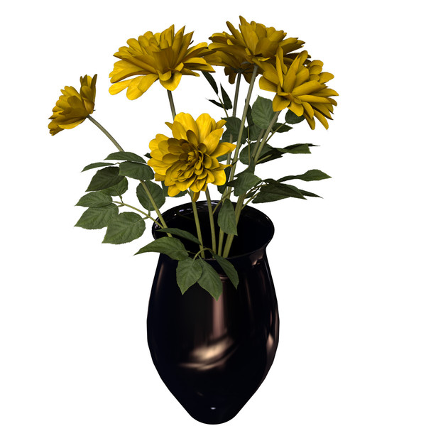 dahlia plants flowers 3d c4d - XfrogPlants Dahlia by xfrog