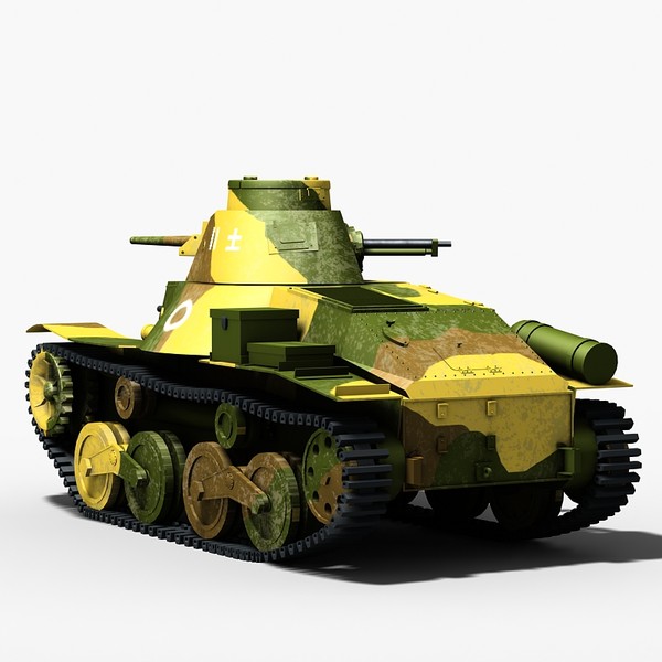 3d model japanese light tank ha - Type 95 Ha Go by Sandu_Bublic