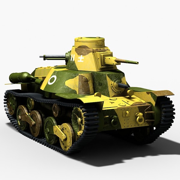 3d model japanese light tank ha - Type 95 Ha Go by Sandu_Bublic