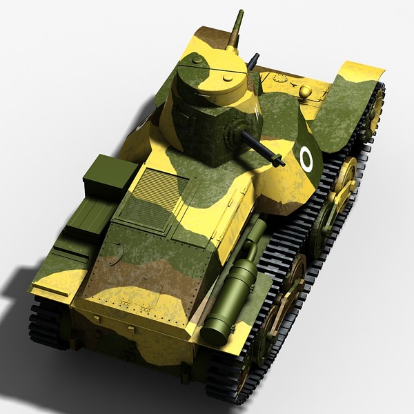 3d model japanese light tank ha - Type 95 Ha Go by Sandu_Bublic