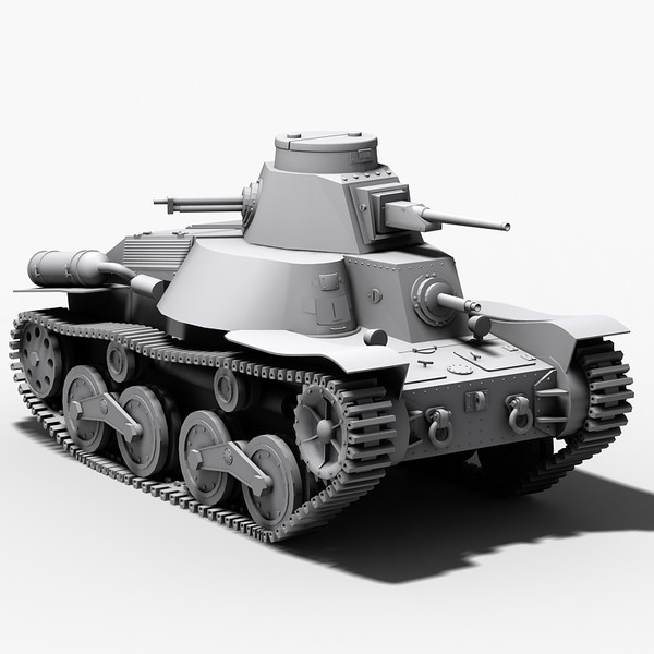 3d model japanese light tank ha - Type 95 Ha Go by Sandu_Bublic