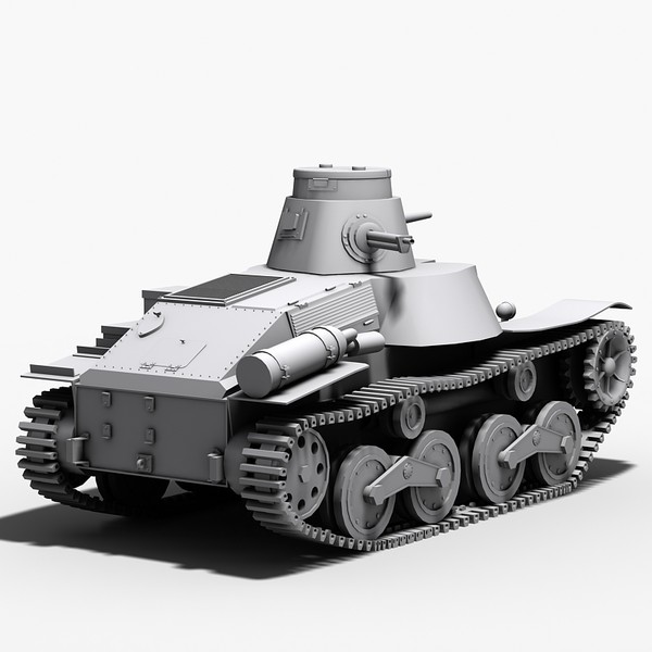 3d model japanese light tank ha - Type 95 Ha Go by Sandu_Bublic