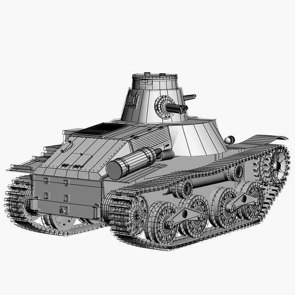 3d model japanese light tank ha - Type 95 Ha Go by Sandu_Bublic
